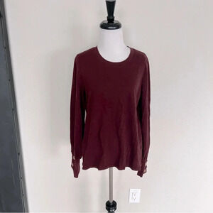 Nation LTD Burgundy Long Sleeve Top